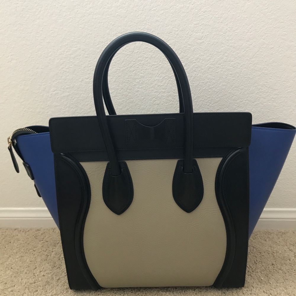 Céline - Mini Luggage Blue&Black - Picture 2 of 5